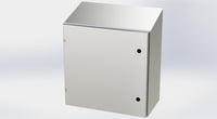 SCE-24EL2412SSST | NEMA 3R, 12, 4, 4X | S.S. EL Sloping Top Enclosure, 24H x 24W x 12D | Saginaw