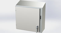 SCE-24XEL2510SSST | NEMA 3R, 12, 4, 4X | S.S. XEL Sloping Top Enclosure, 24H x 25W x 10D | Saginaw