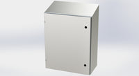 SCE-30EL2412SSST | NEMA 3R, 12, 4, 4X | S.S. EL Sloping Top Enclosure, 30H x 24W x 12D | Saginaw
