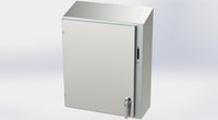 SCE-30XEL2510SSST | NEMA 3R, 12, 4, 4X | S.S. XEL Sloping Top Enclosure, 30H x 25W x 10D | Saginaw