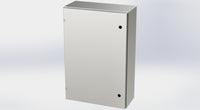 SCE-36EL2410SSLP | NEMA 3R, 12, 4, 4X | S.S. EL Enclosure, 36H x 24W x 10D | Saginaw