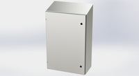 SCE-36EL2412SSST | NEMA 3R, 12, 4, 4X | S.S. EL Sloping Top Enclosure, 36H x 24W x 12D | Saginaw