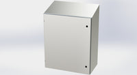 SCE-36EL3016SSST | NEMA 3R, 12, 4, 4X | S.S. EL Sloping Top Enclosure, 36H x 30W x 16D | Saginaw