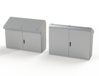 SCE-466019DC | NEMA 3R, 12 | Console, Dual Access Overlapping Two Door, 46H x 60W x 19D | Saginaw