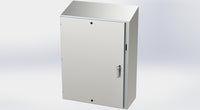 SCE-48XEL3716SSST | NEMA 3R, 12, 4, 4X | S.S. XEL Sloping Top Enclosure, 48H x 37W x 16D | Saginaw