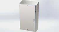 SCE-60XEL3716SSST | NEMA 3R, 12, 4, 4X | S.S. XEL Sloping Top Enclosure, 60H x 37W x 16D | Saginaw