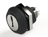 SCE-DLKLDB-25 | NEMA N/A | Keylocking Door Latch (Black) - Bulk, 6H x 6W x 4D | Saginaw