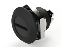 SCE-DLSBB | NEMA N/A | Door Latch, Slotted (Black), 2H x 2W x 1D | Saginaw