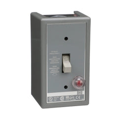 Square D 2510FG2P Fractional Horsepower Manual Starter, 16A, NEMA 1, 2-Pole, Toggle Operated, Red Indicator, 277VAC | Blackhawk Supply