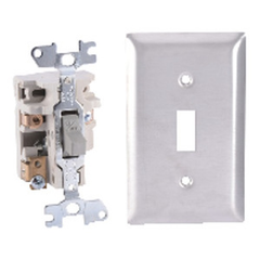 Square D 2510FS2 Fractional Horsepower Manual Starter, 16A, SS Flush Mount, 2-Pole, Toggle Operated, No Indicator, 277VAC | Blackhawk Supply