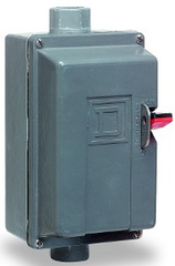 Square D 2510MCW3 Integral Horsepower Manual Starter, NEMA 4 Polyester, 3-Pole, Push-button, No Indicator, 600VAC | Blackhawk Supply