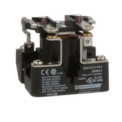 Square D 8501CO7V04 Power Relay - 277VAC Coil - DPST - 2NO-0NC - 1.5 HP - 30A Resistive at 300V | Blackhawk Supply