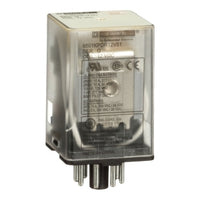 8501KPDR12V51 | Plug in relay, 8 pin, DPDT, 10 amp at 277 VAC, 12 VDC coil | Square D