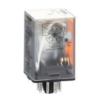 8501KPDR12V53 | Plug in relay, Type KP, tubular, 1 HP at 277 VAC, 10A resistive at 120 VAC, 8 pin, DPDT, 2 NO, 2 NC, 24 VDC coil | Square D
