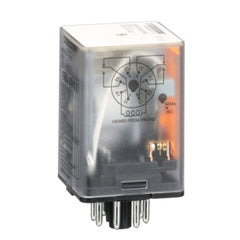 Square D 8501KPDR12V53 Plug in relay, Type KP, tubular, 1 HP at 277 VAC, 10A resistive at 120 VAC, 8 pin, DPDT, 2 NO, 2 NC, 24 VDC coil | Blackhawk Supply