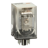 8501KPR12V24 | 8501K General Purpose Plug-in Relay, 8 pin plug-in, 2 Poles, DPDT, 240V AC | Square D