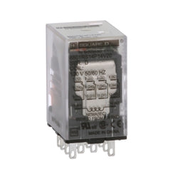Square D 8501RS14P14V20 Plug in relay, Type R, miniature, 0.5HP at 277VAC, 8A resistive at 120VAC, 14 blade, 4PDT, 4NO, 4NC, 120VAC coil | Blackhawk Supply