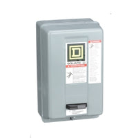8536SBG1V02 | NEMA Motor Starter, Type S, nonreversing, Size 0, 18A, 2 HP at 230 VAC, 5 kA SCCR, 1 phase, 2 pole, melting alloy, 120 VAC coil, NEMA 1 | Square D