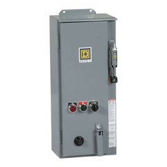 Square D 8538SCASP3 NEMA Combination Starter, Type S, 30A fusible disconnect, Size 1, 27A, melting alloy overload, 120 VAC coil, NEMA 3R/12 | Blackhawk Supply