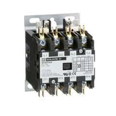 Square D 8910DPA34V09 Definite Purpose Contactor Type DPA, 30A, 4-Poles, 220 VAC 50HZ, 208-240 VAC 60Hz | Blackhawk Supply