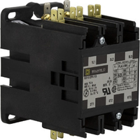 8910DPA63V09 | Definite Purpose Contactor Type DPA, 60A, 3-Poles, 220 VAC 50HZ, 208-240 VAC 60Hz | Square D