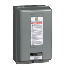 Square D 8911DPSG32V09 Starter, Definite Purpose, nonreversing, 30A, 2 pole, 1 phase, 208 to 240 VAC coil, melting alloy overload, NEMA 1 | Blackhawk Supply