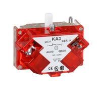 9001KA3 | 30mm Push Button, Types K, SK or KX, contact block, 1 NC | Square D