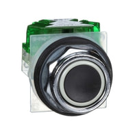 9001KR1BH5 | Black Pushbutton 30mm - Flush Spring Return - 1NO | Square D by Schneider Electric