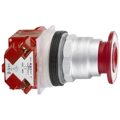 Square D 9001KR8RH25 Push-button, Harmony 9001K, metal, mushroom 41mm, red, 30mm, 3 positions, return to center, 1 NC late + 1 NC | Blackhawk Supply