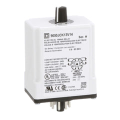 Square D 9050JCK13V14 Timing Relay, Type JCK, plug In, on delay, adjustable time, 0.6 to 60 seconds, 10A, 240 VAC, 24 VAC/DC | Blackhawk Supply