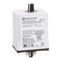 9050JCK14V20 | Timing Relay, Type JCK, plug In, on delay, adjustable time, 1.2 to 120 seconds, 10A, 240 VAC, 120 VAC/110 VDC | Square D