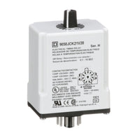 9050JCK21V20 | Timer Relay: 240VAC, 10A, 120VAC-110VDC, 11 Pins, Socket Mounting, 0.1-10 Seconds, | Square D