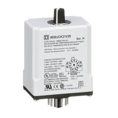 Square D 9050JCK21V20 Timer Relay: 240VAC, 10A, 120VAC-110VDC, 11 Pins, Socket Mounting, 0.1-10 Seconds, | Blackhawk Supply