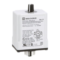 9050JCK29V20 | Timing Relay, Type JCK, plug In, off delay, adjustable time, 1.2 to 120 minutes, 10A, 240 VAC, 120 VAC/110 VDC | Square D by Schneider Electric