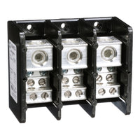 9080LBA363104 | Linergy power distribution block, 3 pole, 1 line, 4 load, 600 V 335 A CU / 600 V 270 A AL | Square D