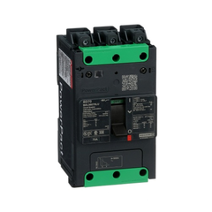 Square D BDL36070LU Circuit breaker, PowerPact B, 70A, 3 pole, 14 kA, 600Y/347 VAC, UL, Everlink, control wire ON end | Blackhawk Supply