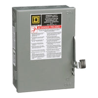D211N | Single Throw Fusible Safety Switch, 30A, NEMA 1, 2-Poles, 120/240V | Square D