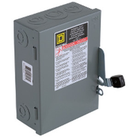 D211N | Single Throw Fusible Safety Switch, 30A, NEMA 1, 2-Poles, 120/240V | Square D