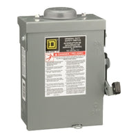 D211NRB | SWITCH FUSIBLE GD 120/240V 30A 2P NEMA3R | Square D