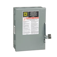 D221N | Single Throw Fusible Safety Switch, 30A, NEMA 1, 2-Poles, 240V | Square D