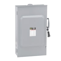 D224NRB | Safety switch, general duty, fusible, 200A, 3 wire, 2 poles, 1 neutral, 60hp, 240VAC, Type 3R, bolt on hub provision | Square D