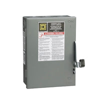 D321N | Single Throw Fusible Safety Switch, 30A, NEMA 1, 3-Poles, 240V | Square D
