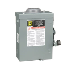 Square D D321NRB Single Throw Fusible Safety Switch, 30A, NEMA 3R, 3-Poles, 240V | Blackhawk Supply