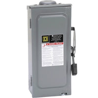D322NRB | Single Throw Fusible Safety Switch, 60A, NEMA 3R, 3-Poles, 240V | Square D