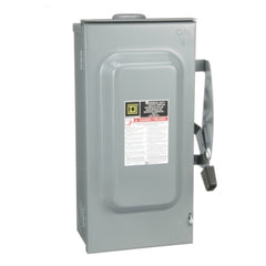 Square D D323NRB Single Throw Fusible Safety Switch, 100A, NEMA 3R, 3-Poles, 240V | Blackhawk Supply
