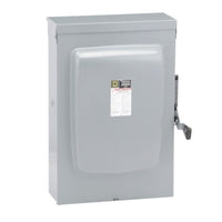 D325NR | Safety switch, general duty, fusible, 400A, 3 poles, 125hp, 240VAC, NEMA 3R, neutral factory installed | Square D