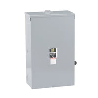 DTU224NRB | Safety switch, double throw, non fusible, 200A, 240 VAC/250 VDC, 2 poles, 15 hp, neutral, NEMA 3R, bolt on | Square D