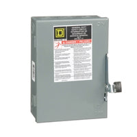 DU322 | SWITCH NOT FUSIBLE GD 240V 60A 3P NEMA1 | Square D