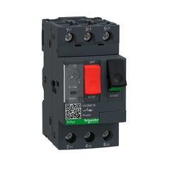 Square D GV2ME16 TeSys GV2 Circuit Breaker, Thermal Magnetic, 3-Pole, 14A, 690VAC, Screw Clamp Terminals, IP20 | Blackhawk Supply