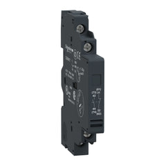 Square D GVAN11 TeSys Deca Manual Starter and Protector, auxiliary contact block, 1 NO and 1 NC, side mount, screw clamp | Blackhawk Supply